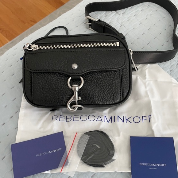 Rebecca Minkoff Handbags - New Rebecca Minkoff black leather bum bag 8”x 5.5”